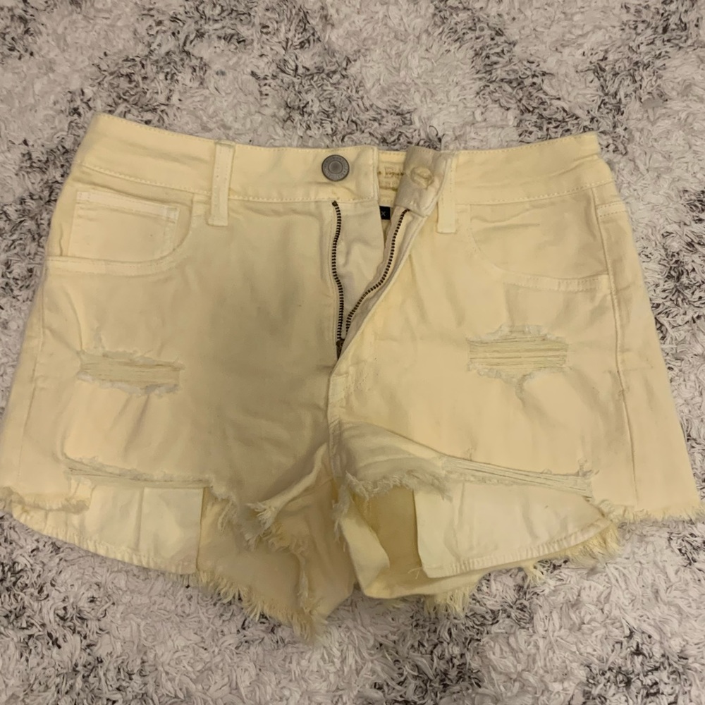 High rise AE jean shorts